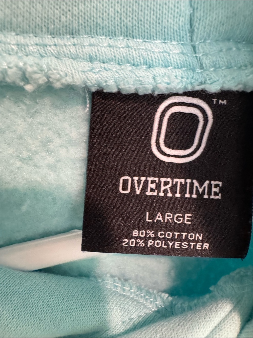 Trendy Light Blue Overtime Classic Hoodie The OG HOODIE Creators Favorite Size L - Picture 3 of 3